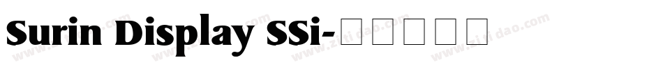 Surin Display SSi字体转换